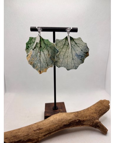 EDICIÓN LIMITADA pendientes artesanos de hoja natural