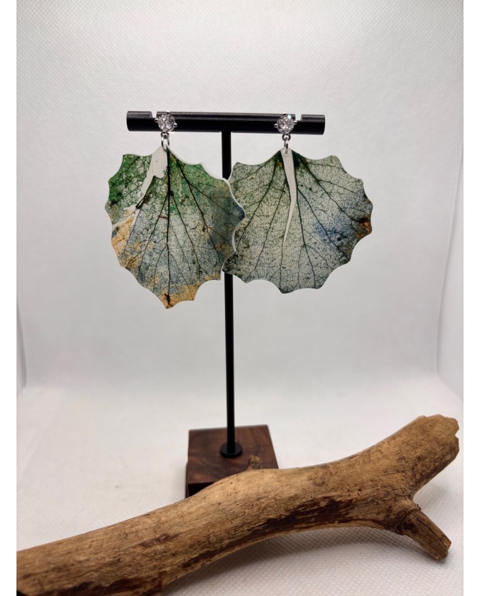 EDICIÓN LIMITADA pendientes artesanos de hoja natural