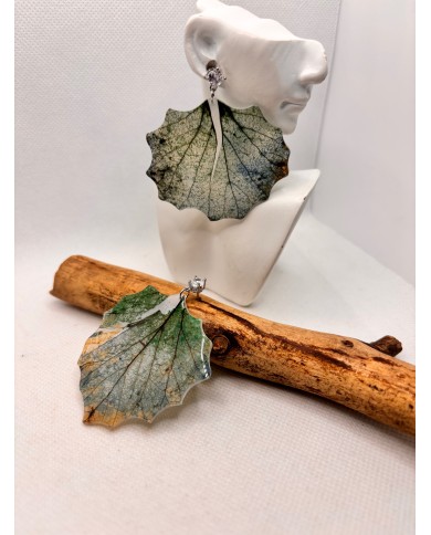 EDICIÓN LIMITADA pendientes artesanos de hoja natural