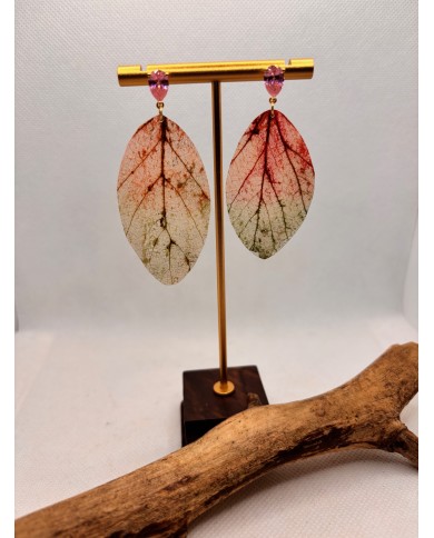 EDICIÓN LIMITADA pendientes artesanos de hoja natural