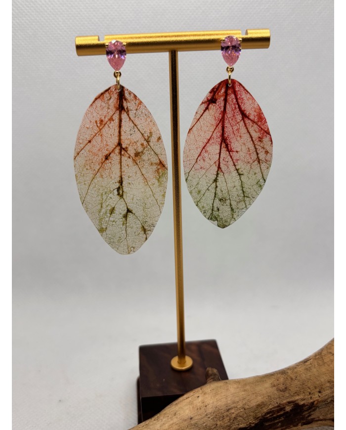 EDICIÓN LIMITADA pendientes artesanos de hoja natural