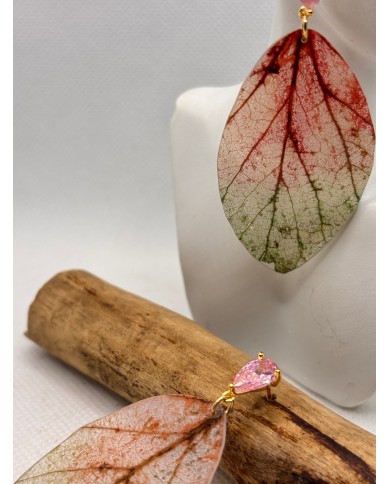 EDICIÓN LIMITADA pendientes artesanos de hoja natural