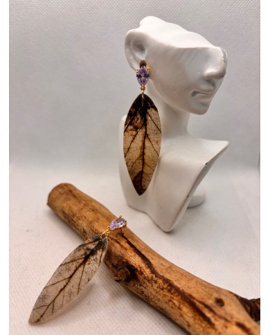 EDICIÓN LIMITADA pendientes artesanos de hoja natural