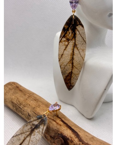 EDICIÓN LIMITADA pendientes artesanos de hoja natural