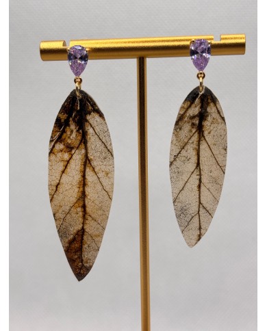 EDICIÓN LIMITADA pendientes artesanos de hoja natural