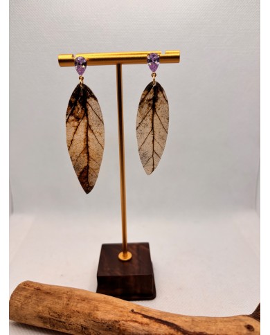 EDICIÓN LIMITADA pendientes artesanos de hoja natural
