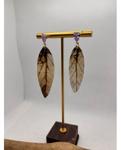 EDICIÓN LIMITADA pendientes artesanos de hoja natural