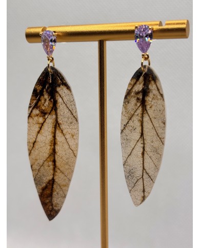 EDICIÓN LIMITADA pendientes artesanos de hoja natural