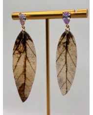 EDICIÓN LIMITADA pendientes artesanos de hoja natural