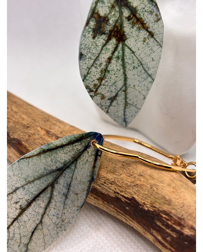 EDICIÓN LIMITADA pendientes artesanos de hoja natural