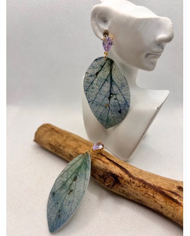EDICIÓN LIMITADA pendientes artesanos de hoja natural