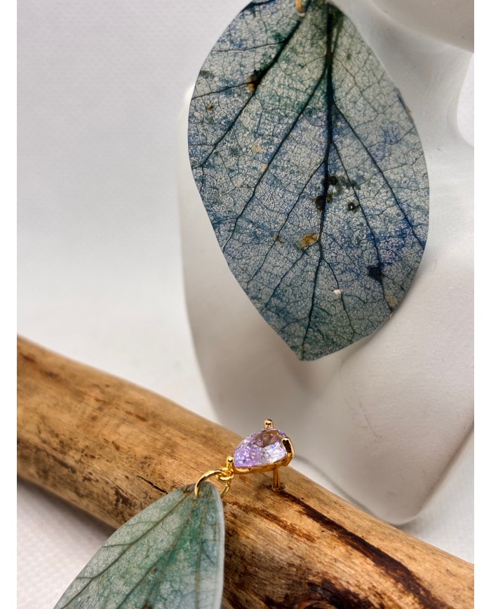 EDICIÓN LIMITADA pendientes artesanos de hoja natural