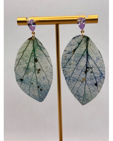 EDICIÓN LIMITADA pendientes artesanos de hoja natural