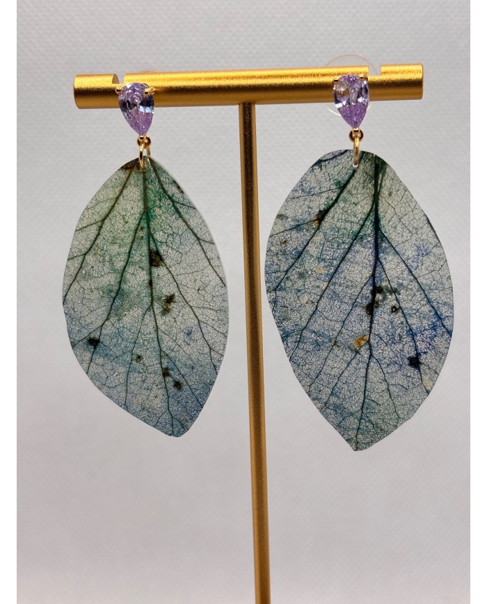 EDICIÓN LIMITADA pendientes artesanos de hoja natural