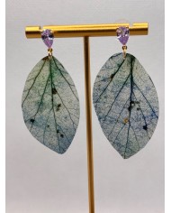 EDICIÓN LIMITADA pendientes artesanos de hoja natural