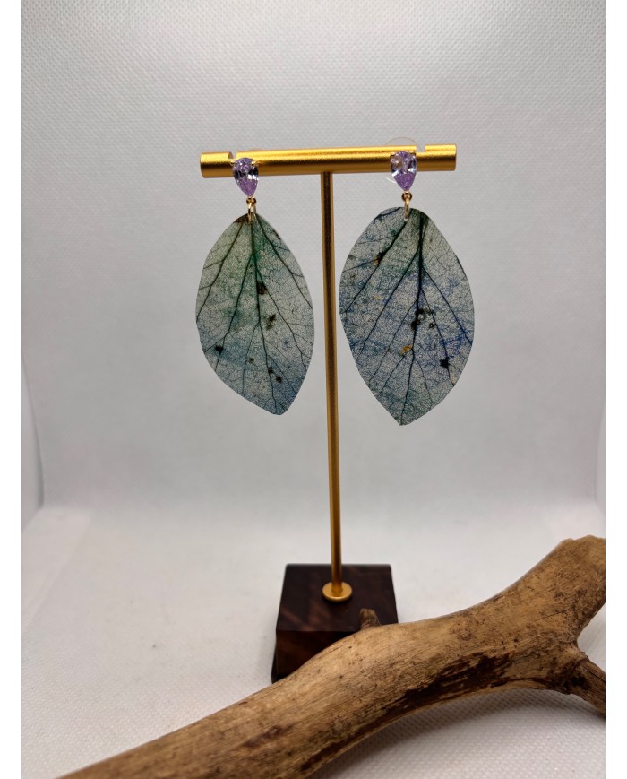 EDICIÓN LIMITADA pendientes artesanos de hoja natural
