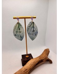 EDICIÓN LIMITADA pendientes artesanos de hoja natural