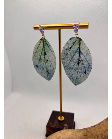 EDICIÓN LIMITADA pendientes artesanos de hoja natural