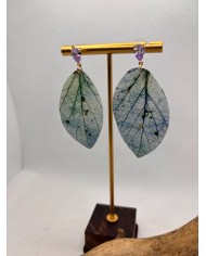 EDICIÓN LIMITADA pendientes artesanos de hoja natural