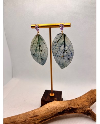 EDICIÓN LIMITADA pendientes artesanos de hoja natural
