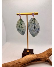 EDICIÓN LIMITADA pendientes artesanos de hoja natural