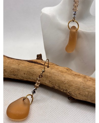 PENDIENTES DE CRISTAL MARINO o lágrimas de sirena