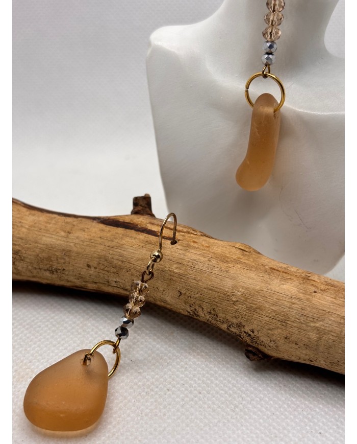 PENDIENTES DE CRISTAL MARINO o lágrimas de sirena