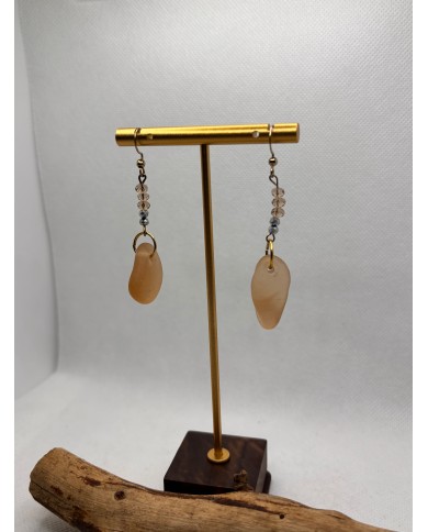 PENDIENTES DE CRISTAL MARINO o lágrimas de sirena