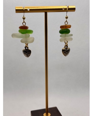 PENDIENTES DE CRISTAL MARINO o lágrimas de sirena