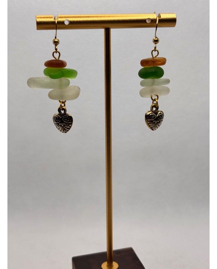 PENDIENTES DE CRISTAL MARINO o lágrimas de sirena