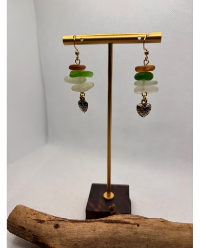 PENDIENTES DE CRISTAL MARINO o lágrimas de sirena