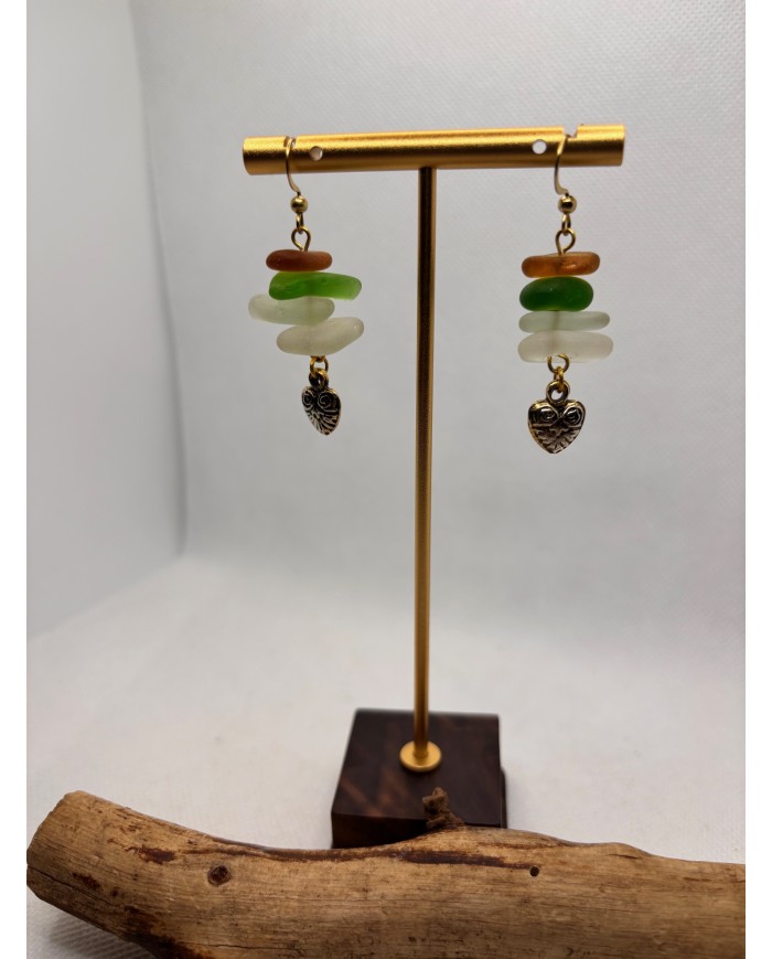 PENDIENTES DE CRISTAL MARINO o lágrimas de sirena