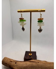 PENDIENTES DE CRISTAL MARINO o lágrimas de sirena