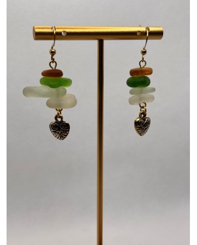 PENDIENTES DE CRISTAL MARINO o lágrimas de sirena