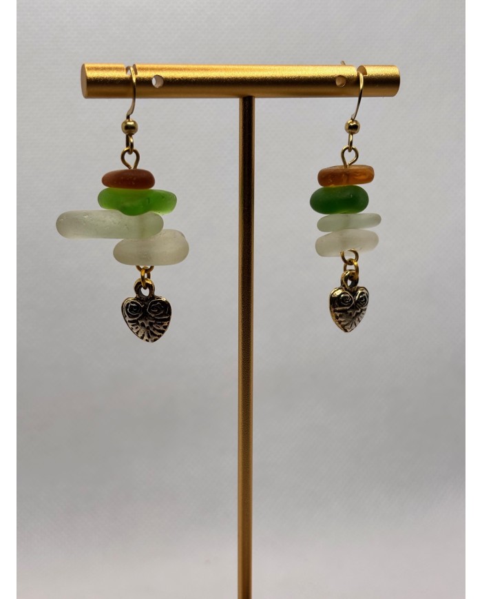 PENDIENTES DE CRISTAL MARINO o lágrimas de sirena