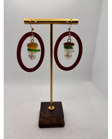 PENDIENTES DE CRISTAL MARINO o lágrimas de sirena