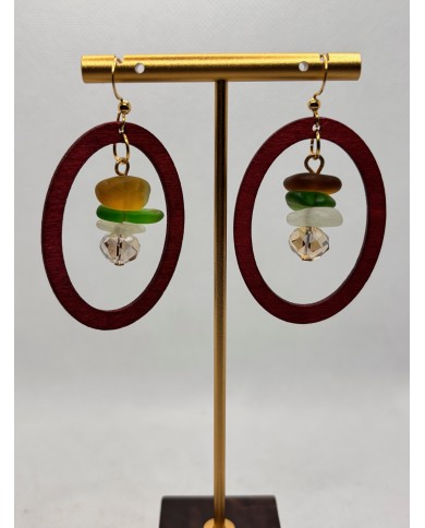 PENDIENTES DE CRISTAL MARINO o lágrimas de sirena