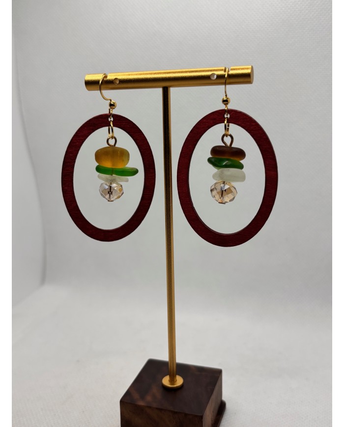 PENDIENTES DE CRISTAL MARINO o lágrimas de sirena