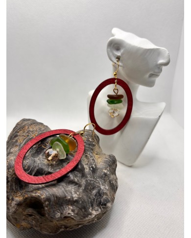 PENDIENTES DE CRISTAL MARINO o lágrimas de sirena