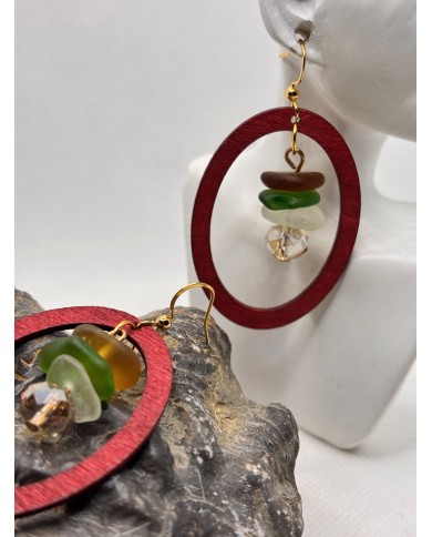 PENDIENTES DE CRISTAL MARINO o lágrimas de sirena