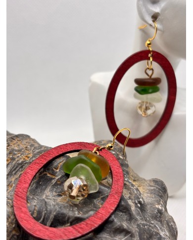 PENDIENTES DE CRISTAL MARINO o lágrimas de sirena