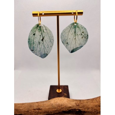 EDICIÓN ESPECIAL PLATA pendientes de hoja natural