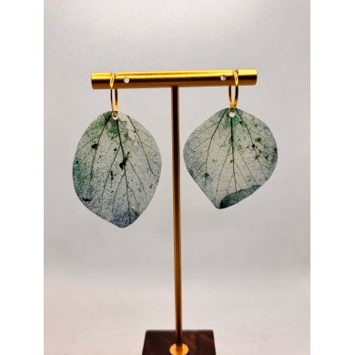 EDICIÓN ESPECIAL PLATA pendientes de hoja natural