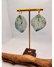 EDICIÓN ESPECIAL PLATA pendientes de hoja natural