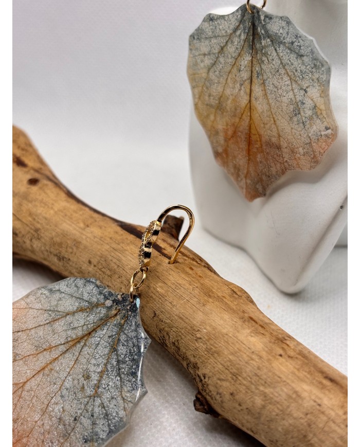 EDICIÓN LIMITADA pendientes artesanos de hoja natural