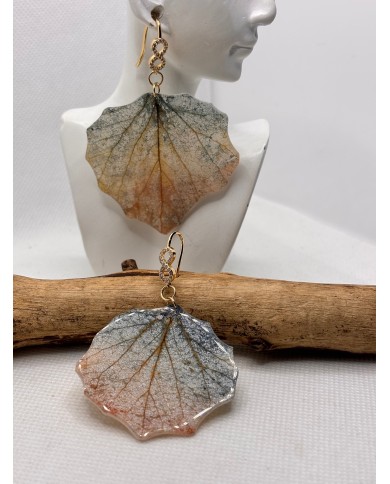 EDICIÓN LIMITADA pendientes artesanos de hoja natural