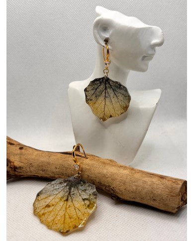 EDICICIÓN LIMITAD pendientes artesanos de hoja natural