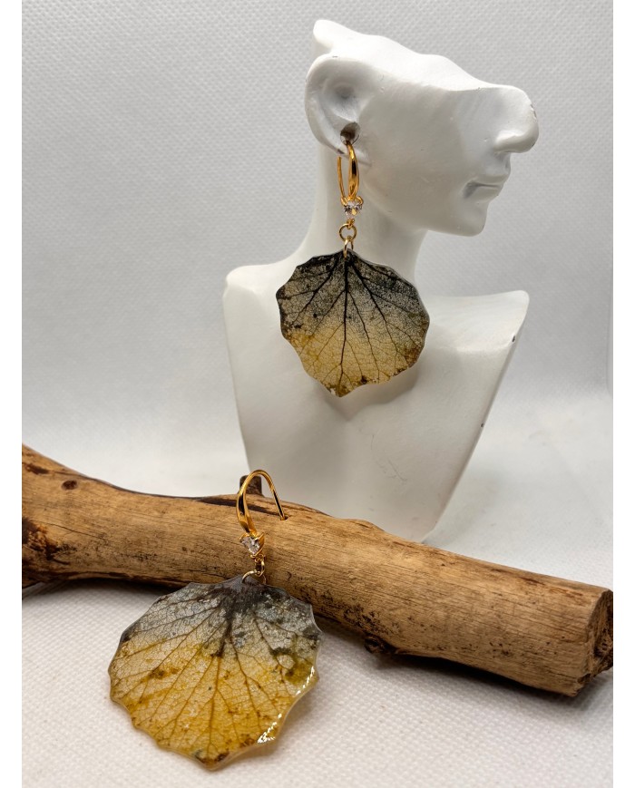 EDICICIÓN LIMITAD pendientes artesanos de hoja natural
