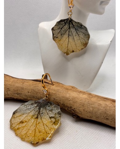 EDICICIÓN LIMITAD pendientes artesanos de hoja natural
