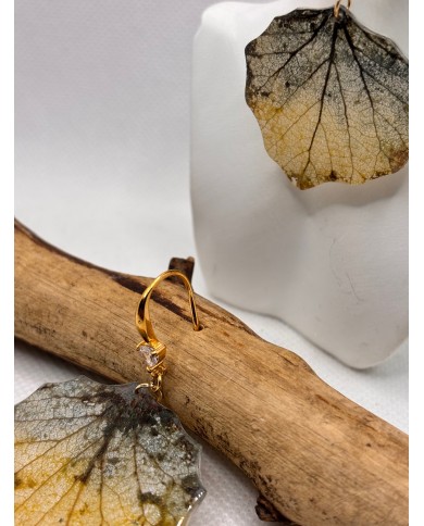 EDICICIÓN LIMITAD pendientes artesanos de hoja natural